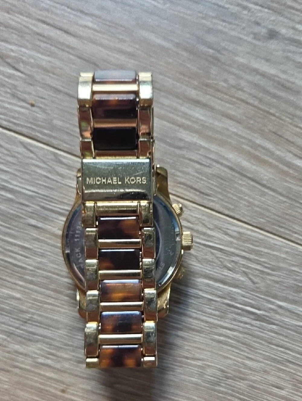 Michael Kors Gold and Tortoiseshell Bracelet Watch